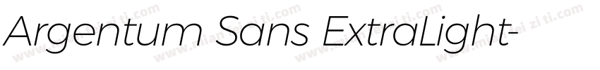 Argentum Sans ExtraLight字体转换